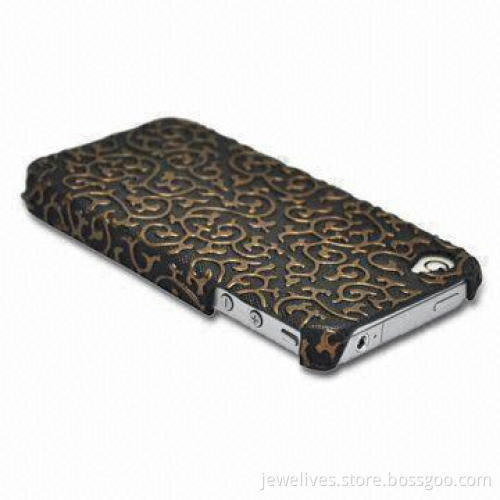 Leather Cases for Apple's iPhone 4, Made of PC and PU Materials